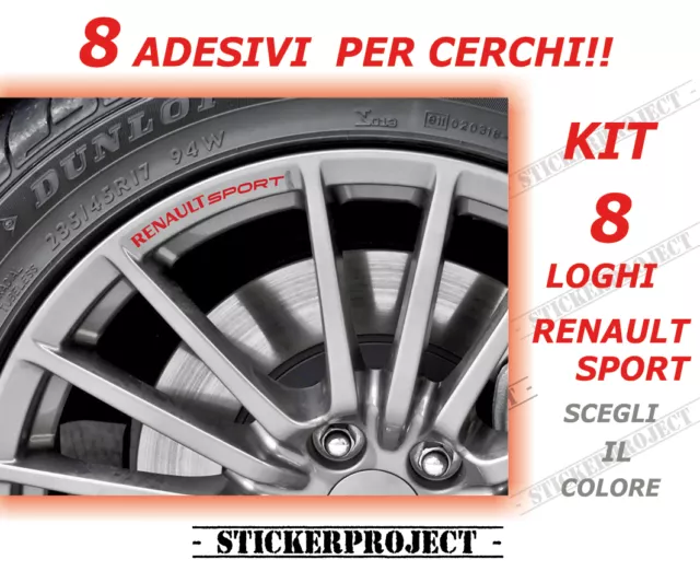 ADESIVI RENAULT SPORT CERCHI RIMS - Clio Megane Laguna Scenic decal sticker