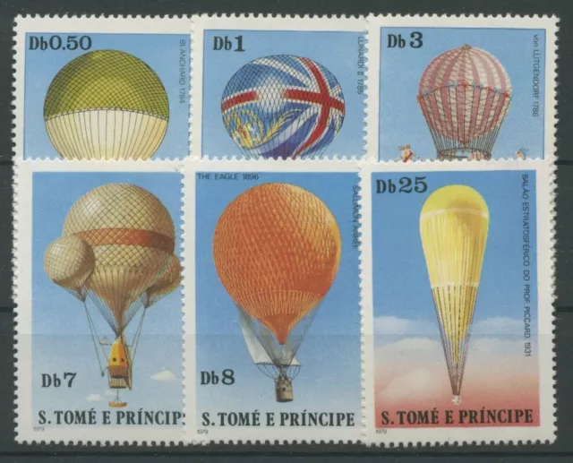 Sao Tomé und Príncipe 1979 Geschichte der Luftfahrt, Ballons 619/24 postfrisch