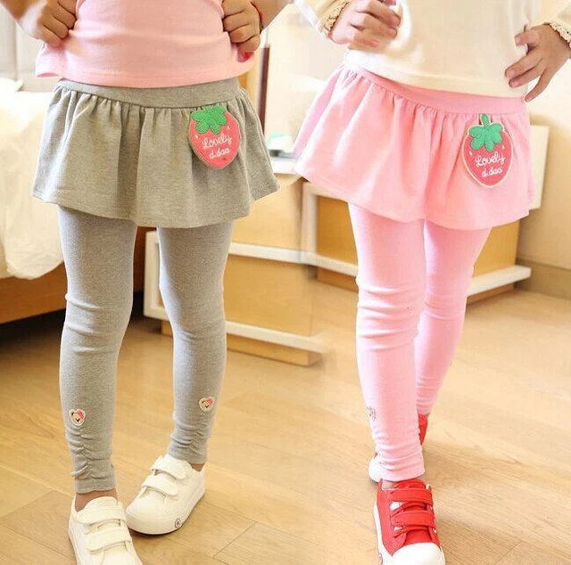 Ragazza Primavera Autunno Legging Gonna-Pantalone Torta Gonna Bambini Ruffles