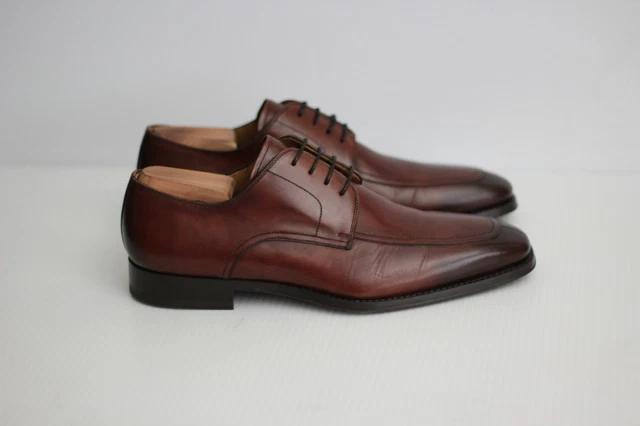 NEW MAGNANNI PRIX Apron Toe Derby - MId Brown Leather  display picture 1
