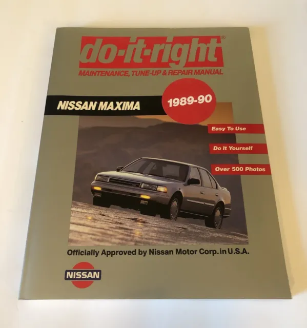 Do It Right NISSAN MAXIMA 1989-90 Repair Manual Maintenance Tune Up Book VG Cond