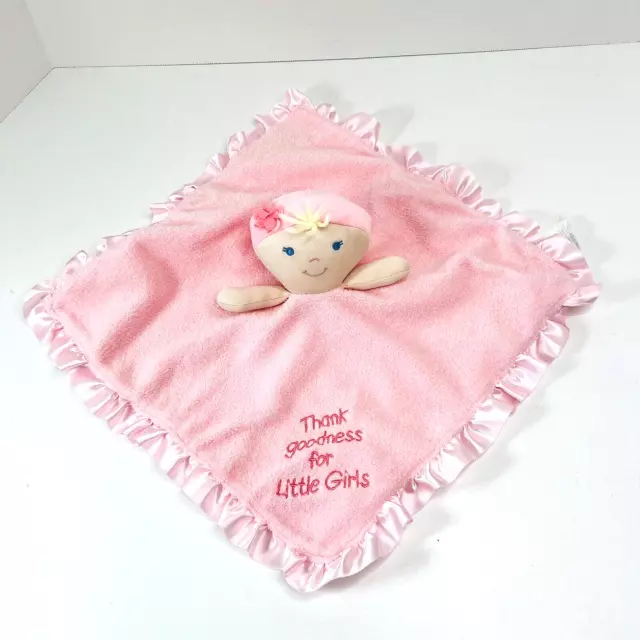 Kids Preferred Thank Goodness For Little Girls Pink Security Blanket Baby Lovey