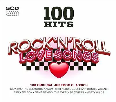 Various Artists : 100 Hits: Rock 'N' Roll Love Songs CD Box Set 5 discs (2016)