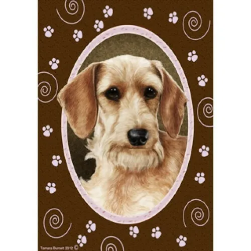 Paws House Flag - Wirehaired Dachshund 17137