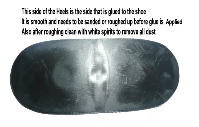 Shoe Heel Repair BLACK DAINITE rubber choice of sizes 2 3/4 to 4 inch in pairs 2