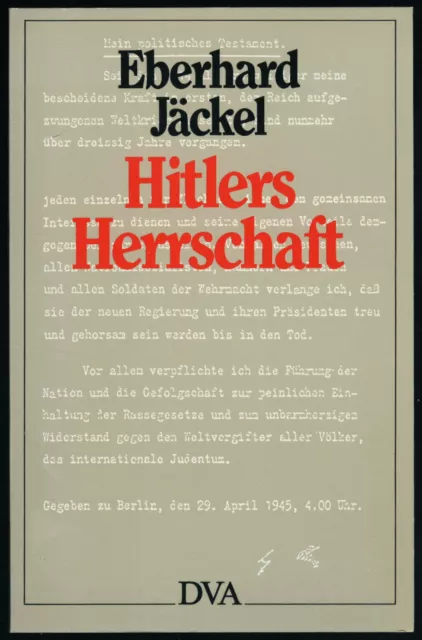 Eberhard Jäckel - Hitlers Herrschaft * Vollzug einer Weltanschauung