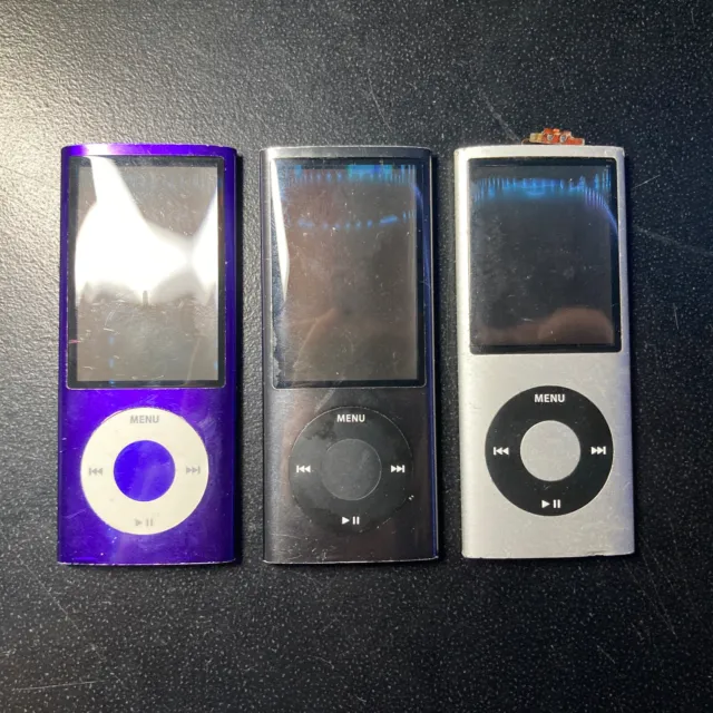 Lot of 3 Apple iPod Nano A1320 5th Gen/A1285 4th Gen Untested For Parts Only