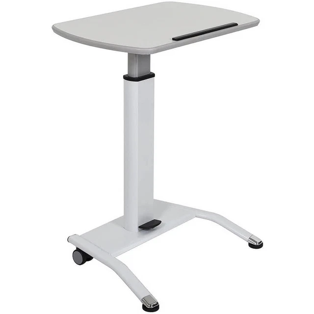 Luxor Portable Podium / Lectern, Pneumatic Height Adjustable Stand With Wheels