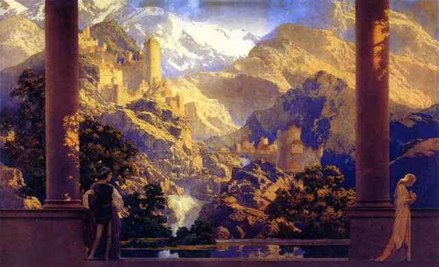 Romance  by Maxfield Parrish   Giclee Canvas Print Repro