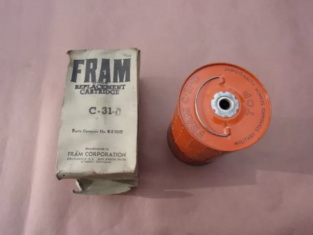 NOS Fram C-31-D Oil Filter G506 CCKW Military Truck Filter