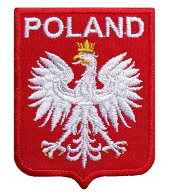 413 Ww2 Polish Army White Eagle 2.8 Inch Patch Poland Hook And Loop Closure