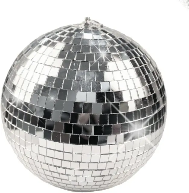 12" Large Mirror Glass Disco Ball Party Bands Club DJ Stage Lighting Effect