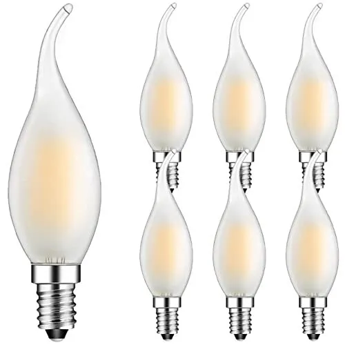 Suncan Lot de 6 ampoules LED E14 en forme de flamme - 4 W - 360 lm - Blanc ch...