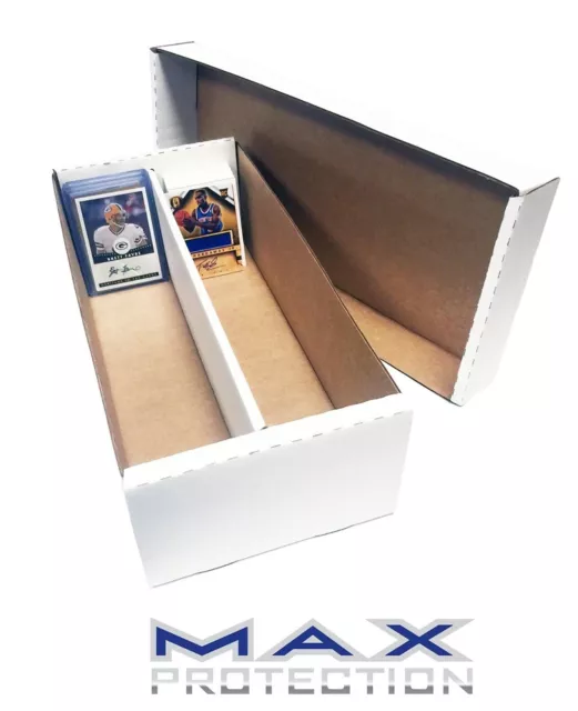 12-Pack • Max Pro Shoe 1600ct Trading Card Storage Box Holds Topload Made in USA