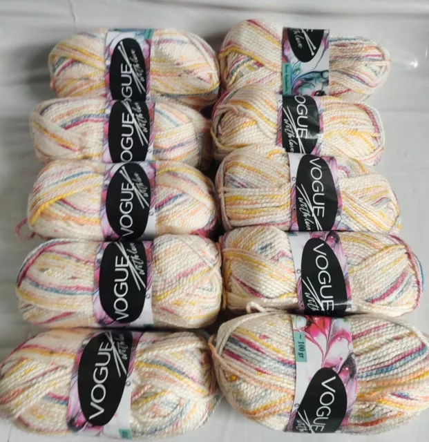 Vogue Chunky variegated  Knitting Crochet yarn 850gm multicolour