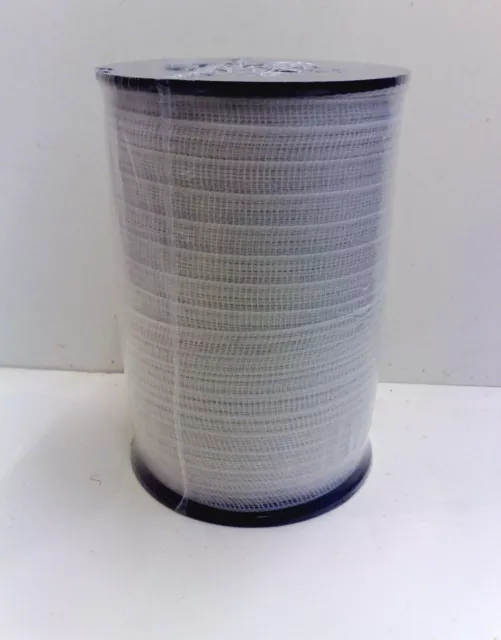 ELECTRIC FENCE TAPE 20MM x 200M Roll White Poly Fencing Horse Paddock 200 Metre