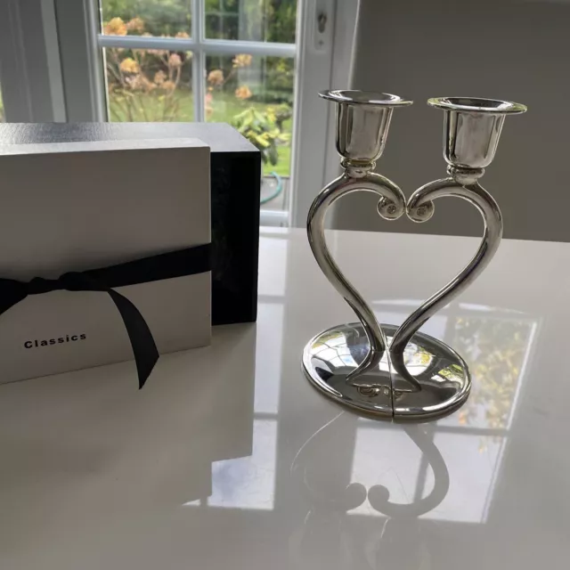 Pair Of  Silver Plated Candlesticks - CLASSICS - Heart Shaped