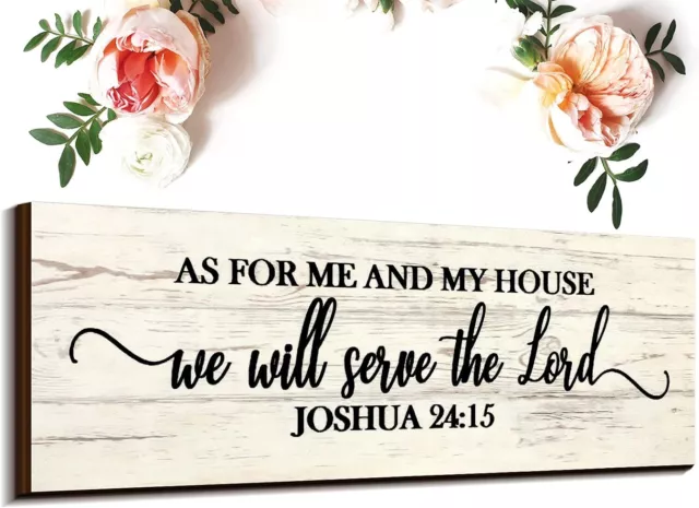 As for Me and My House We Will Serve The Lord Wall Sign165 x 59 Inch White