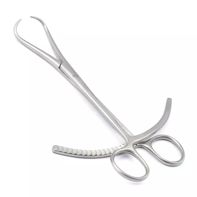 Or Grade Bone Reduction Forceps Curved Pointed Tips 20cm Orthopedic Instruments