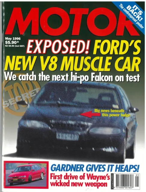 MOTOR Magazine May 1996 Ford Falcon Volvo S40 Saab Aero Mitsubishi Magna BMW