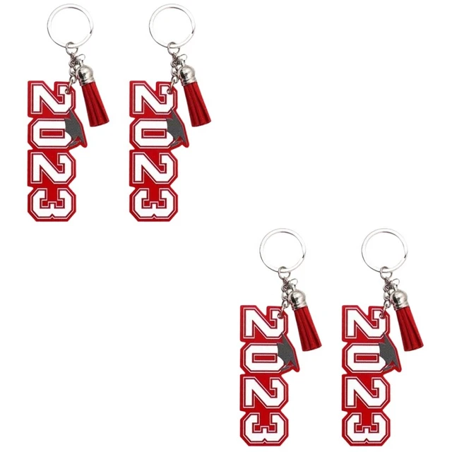 4 pièces porte-clés acrylique porte-clés décors de pendentifs clés