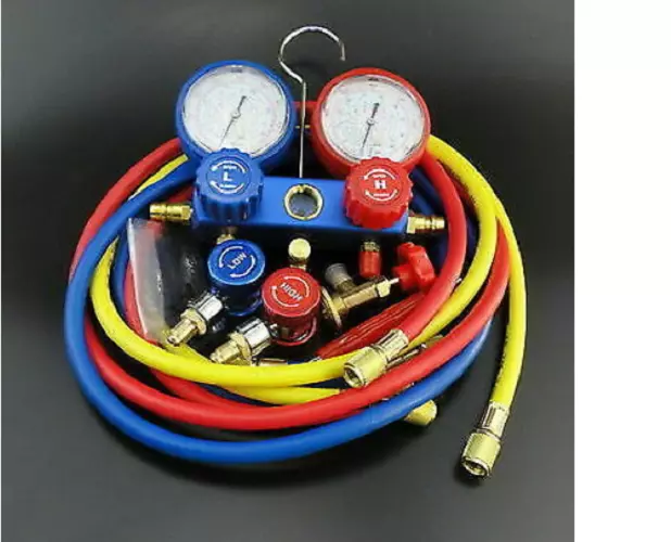 New AC Refrigeration Kit A/C Manifold Gauge Set Air R12 R22 R134a 410a R404z