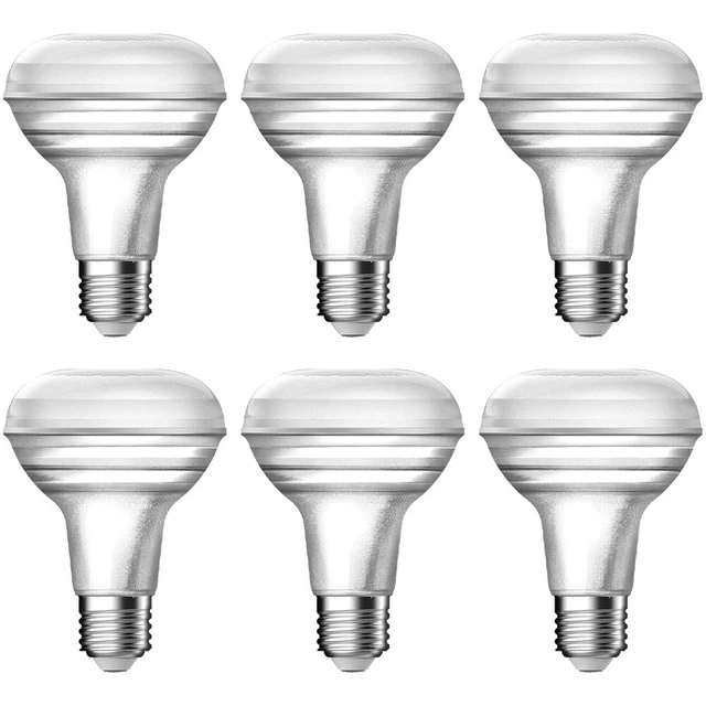 6 x Nordlux LED Glas Reflektor R80 8,4W = 100W E27 klar 667lm warm 2700K 36°