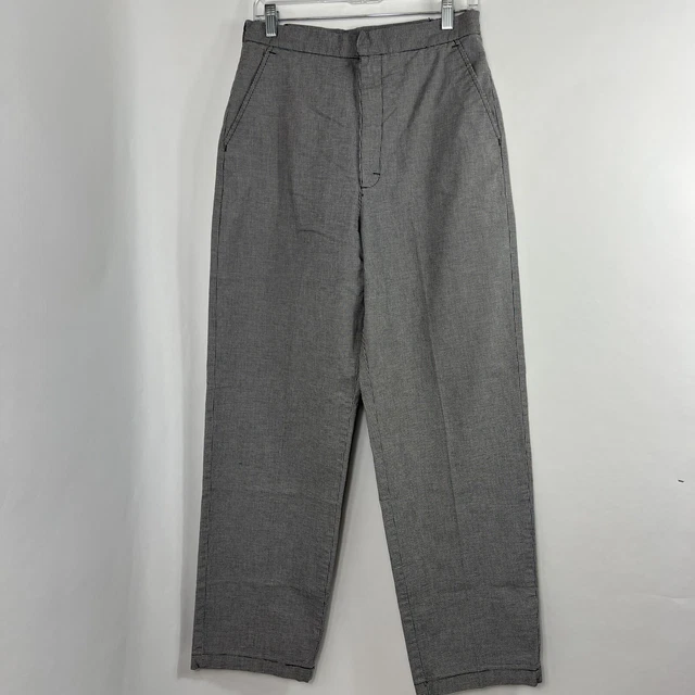 Lee Pants Size 10 Black White Houndstooth High Rise Mom Tapered Leg 100% Cotton