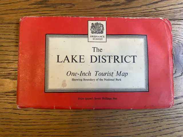 Ordnance Survey Lake District one Inch 1” tourist map 1963 paper
