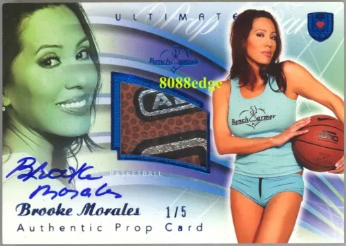 2010 Benchwarmer Ultimate Prop Blue Auto: Brooke Morales #1/5 Swatch Autograph