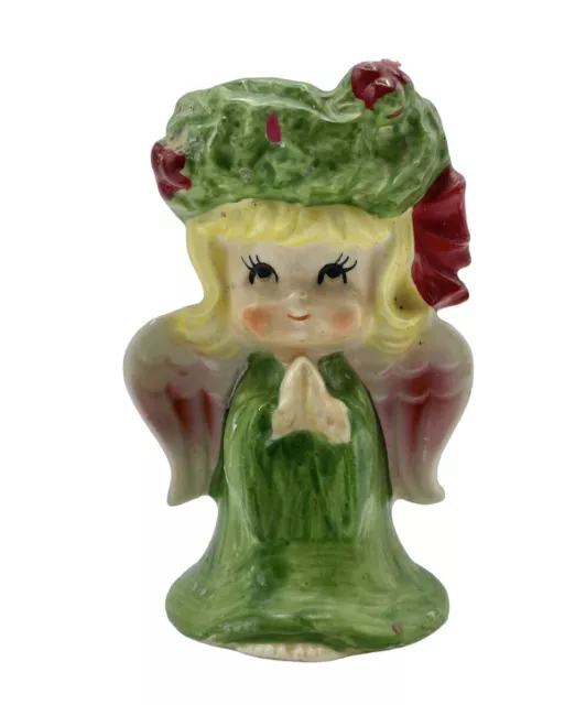 Vintage Lefton Japan Praying Angel  Tealight/Votive Christmas Candle Holder