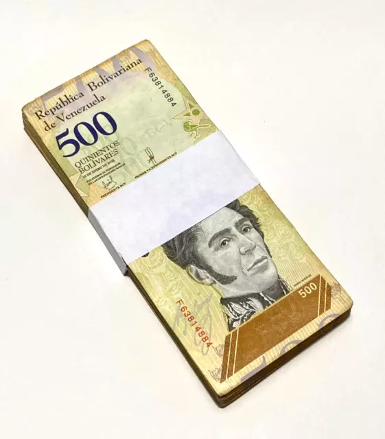 TACO, FAJO, 100 billets, República Boliviana Venezuela 500 Bolivares 2018 - P108