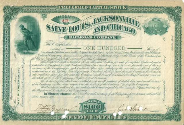 Saint Louis, Jacksonville and Chicago Railroad Company, 1880er Jahre