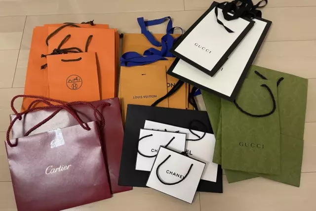 Louis Vuitton, Bags, Bundle 3x Authentic Vintage Large Shopping Paper  Bags Louis Vuitton Lv Gucci Gg