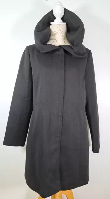 VERO MODA Coat Black 'Verodona' Long Sleeve Hooded Jacket BNWT Women's Large