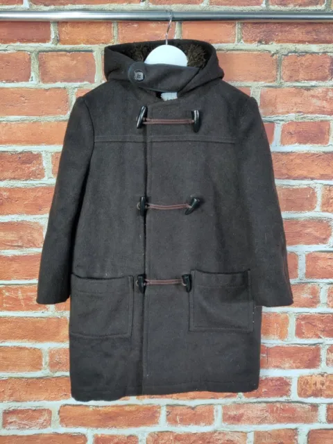 Girls Beau Brummel Brown Wool Duffle Coat Fleece Lined Age 7 Years School 122Cm