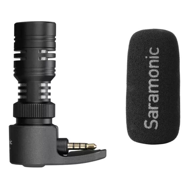Saramonic SmartMic+ Compact Directional Microphone with 3.5mm TRRS Plug for M...