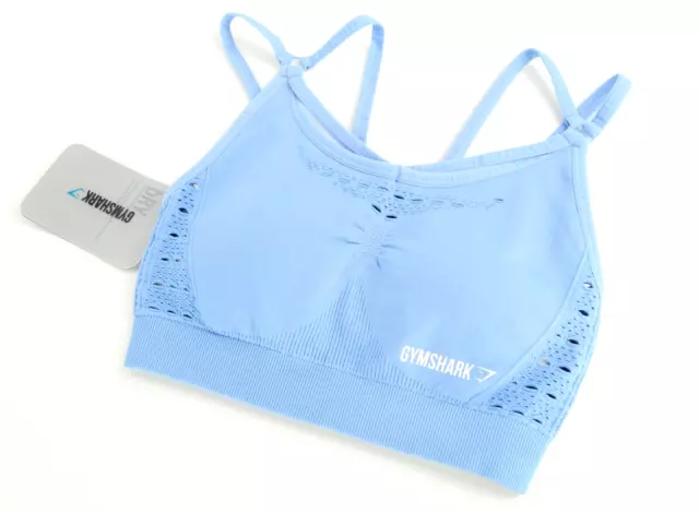 GYMSHARK ENERGY+ XS Women Sport Bra Seamless Dry Fit Breathable Malibu Blue  £19.25 - PicClick UK
