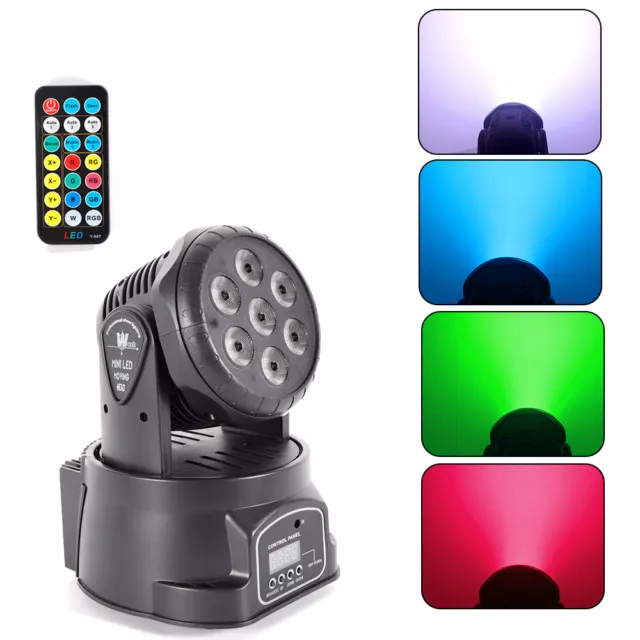 105W RGBW 4 in 1 LED Moving Head Stage Lighting DMX Wash DJ Disco Party Lamp