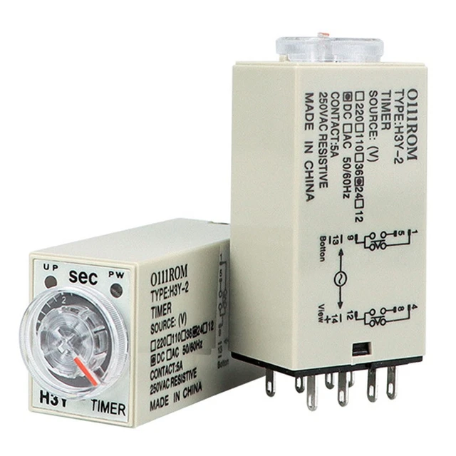 Timer di alta qualità 60 secondi relè di ritardo Poweron H3Y2 per una maggiore efficienza