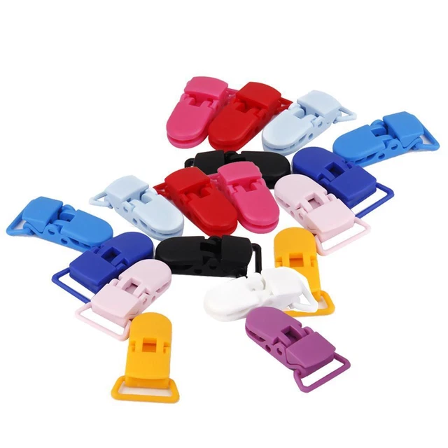 20 Pièces En Plastique Attache-sucette Sucette Factice Bavoir Porte-jarretelles