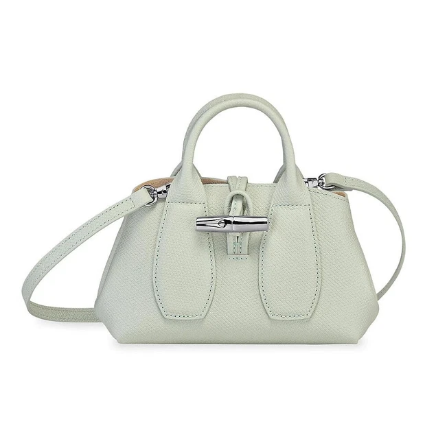 NWT Longchamp Roseau XS Leather Satchel Crossbody Bag Sage Light Green AUTHENTIC