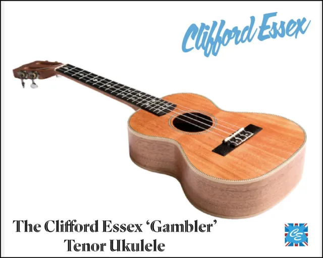 Tenor Ukulele. Clifford Essex Gambler. A Solid Mahogany Hand Crafted Instrument.