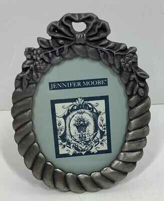 Jennifer Moore Pewter Oval Shape Small Photo Frame