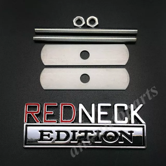 Metal Chrome REDNECK  Truck Car Front Grille Emblem Badge Stickers