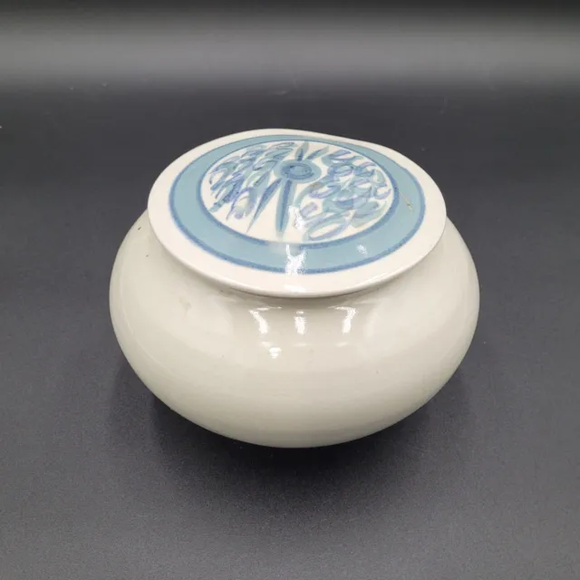 Art Pottery Jar  Hand Made Ceramic Ginger Jar with lid Artist Signed