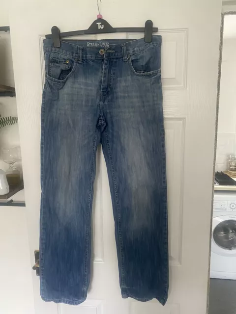 mens new look blue denim jeans size 32