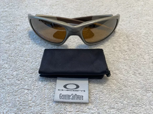 Oakley Straight Jacket Metallic Sand Sunglasses - VR28 Iridium - MINT