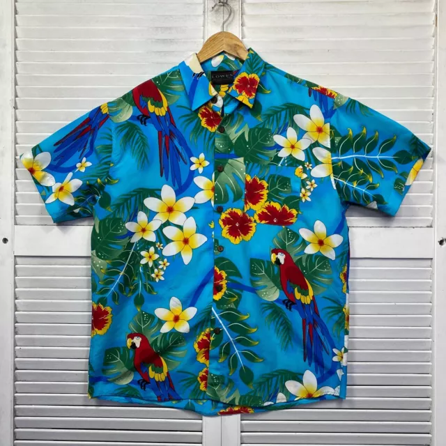 Lowes Hawaiian Shirt Mens Large Multicoloured Floral Tropical Holiday Cruise