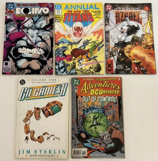 5 x verschiedene Vintage DC Comics - Comicbuch Eclipso, Titanen, Abenteuer Universum